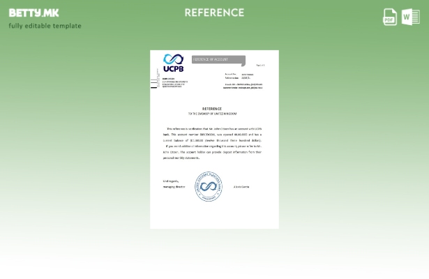 Модерен стил Филипини UCPB референтен шаблон