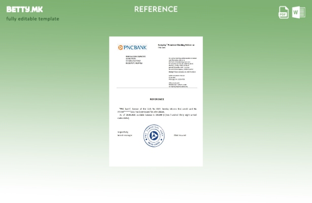 Модерен стил на САД PNC референтен шаблон