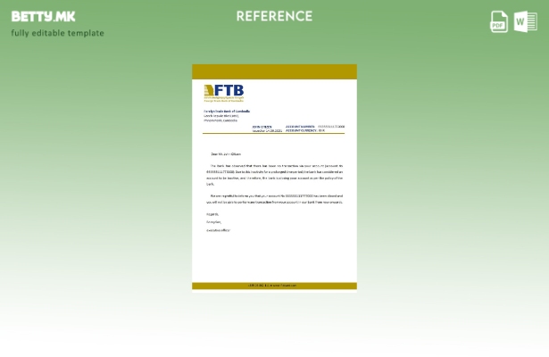 Модерен стил референтен шаблон за затворање на Foreigntradebank Камбоџа