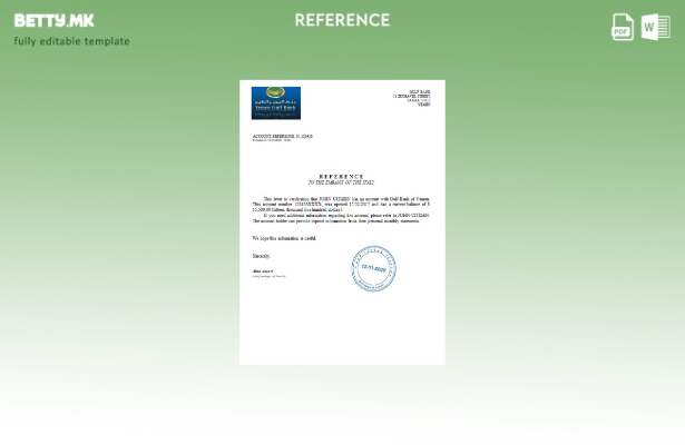 Модерен стил референтен шаблон на Yemen Gulf Bank