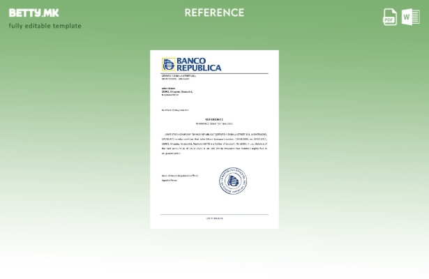 Модерен стил референтен шаблон Uruguay Banco República