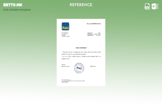 Референтен шаблон за банка во модерен стил Уругвај Itau