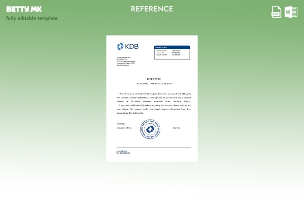 Референтен шаблон за банка во модерен стил на Кореја KDB