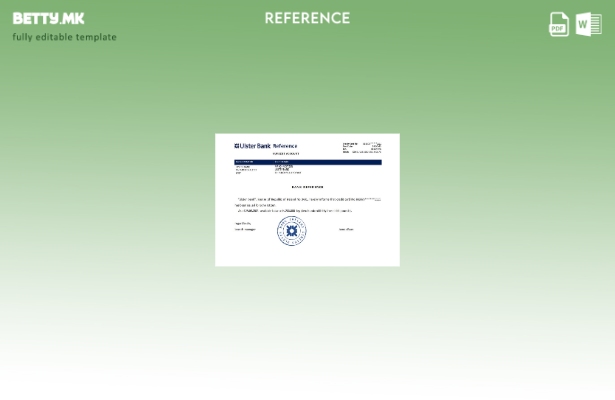 Референтен шаблон за банка на Ирска Алстер во модерен стил