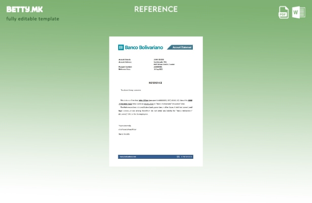 Референтен шаблон за затворање банка во модерен стил Еквадор Банко Боливарино