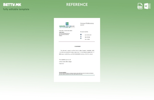 Референтен шаблон за затворање банка во модерен стил Либан Емирати Либан
