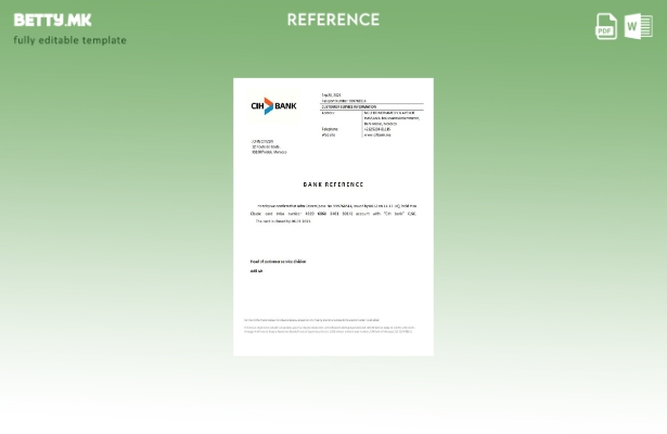 Референтен шаблон за затворање банка во модерен стил Мароко CIH