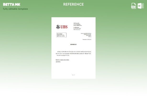 Референтен шаблон за затворање банка во модерен стил на Монако UBS