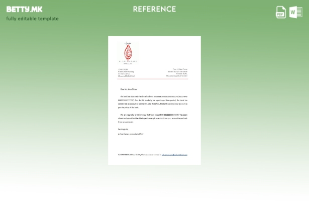 Референтен шаблон за затворање во модерен стил Бахреин Ал Салам