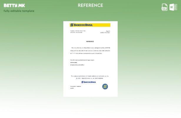 Референтен шаблон за затворање во модерен стил Бразил Banco do Brasil