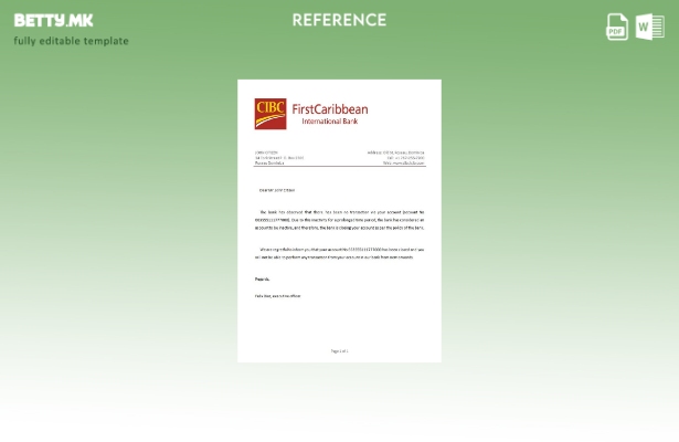 Референтен шаблон за затворање во модерен стил Доминика CIBC