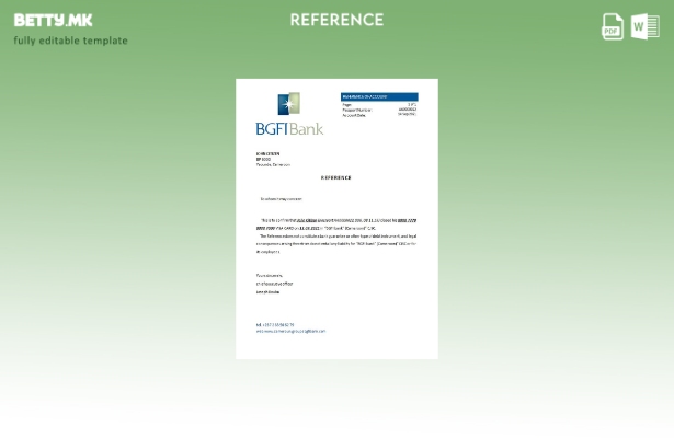 Референтен шаблон за затворање во модерен стил Камерун BGFI Bank Bonapriso
