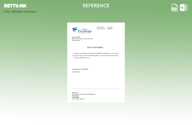 Референтен шаблон за затворање во модерен стил Никарагва Ficohsa