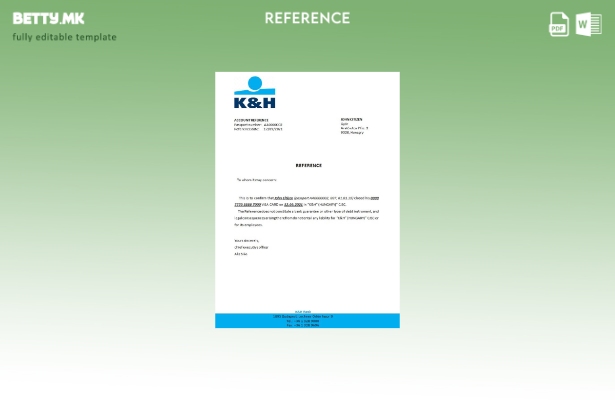 Референтен шаблон за затворање во модерен стил Унгарија K&H