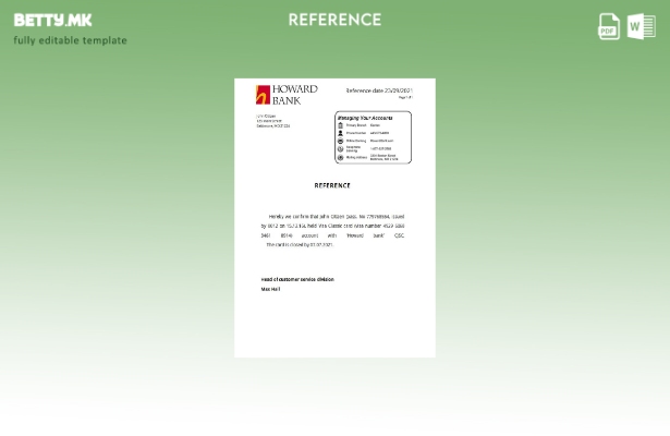 Референтен шаблон за затворање во модерен стил на САД Хауард