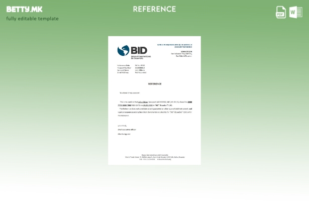 Референтен шаблон за затворање модерен стил Ecuador Banco Interamericano de Desa