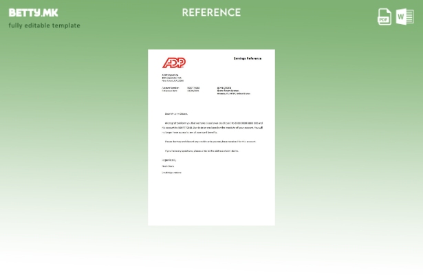 Референтен шаблон за затворање на АДП во модерен стил на САД