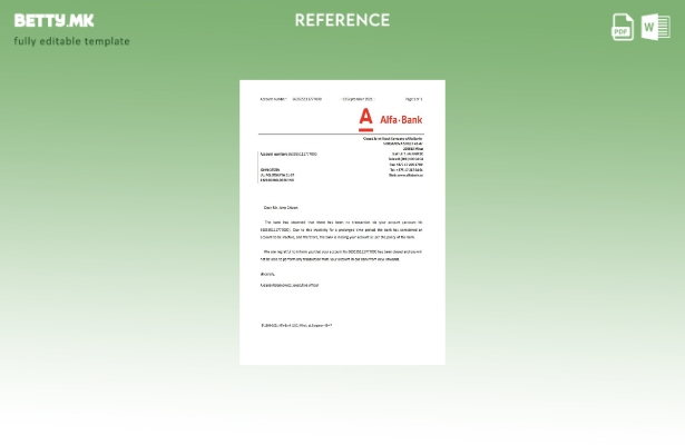 Референтен шаблон за затворање на Белорусија Алфа во модерен стил