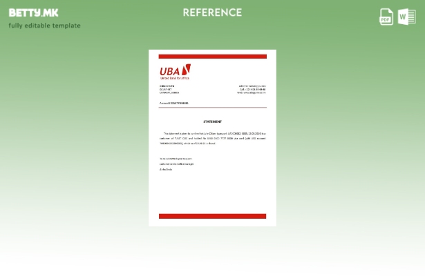 Референтен шаблон за затворање на Гвинеја UBA во модерен стил