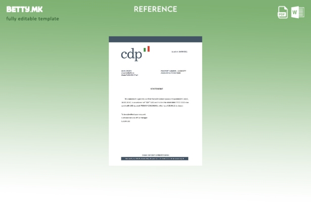 Референтен шаблон за затворање на Италија CDP во модерен стил