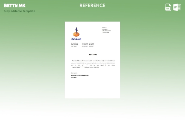 Референтен шаблон за затворање на Рабобанк во модерен стил