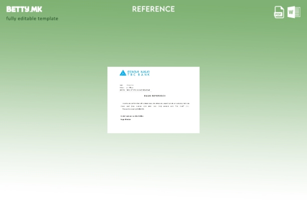 Референтен шаблон за затворање на банка на Грузија TBC во модерен стил