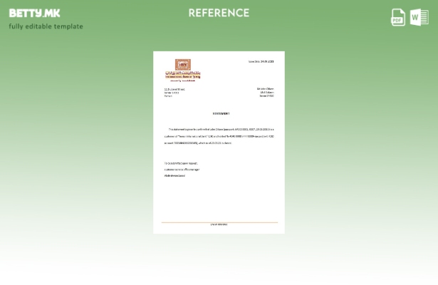 Референтен шаблон за затворање на меѓународна банка во модерен стил во Јемен