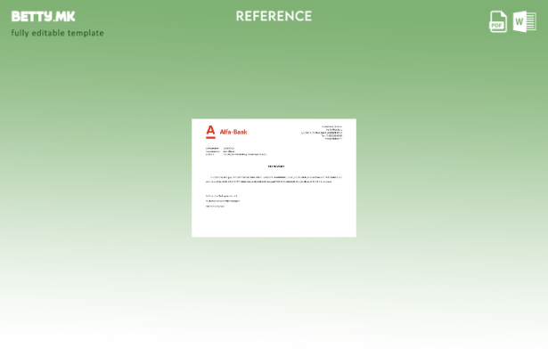 Референтен шаблон за затворање на руската банка Алфа во модерен стил
