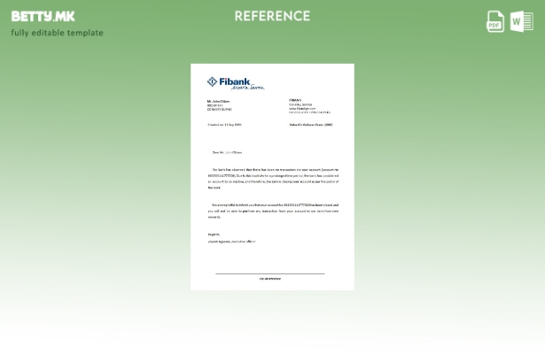 Референтен шаблон за затворање на Guinea Fibank во модерен стил