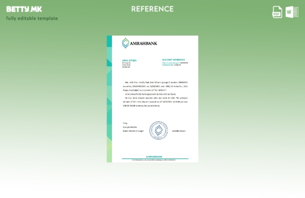 Референтен шаблон за модерен стил Азербејџан Amrahbank