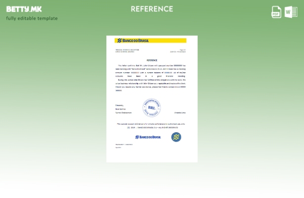 Референтен шаблон за модерен стил Бразил Banco do Brasil