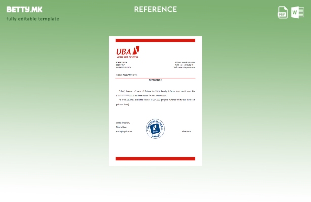 Референтен шаблон за модерен стил Гвинеја UBA