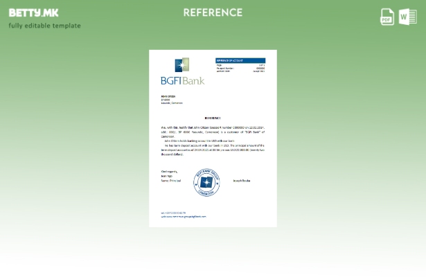 Референтен шаблон за модерен стил Камерун BGFI Bank Bonapriso