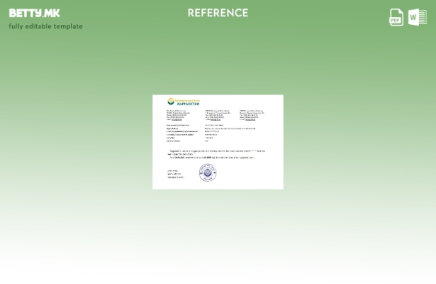 Референтен шаблон за модерен стил Киргистан Киргизбанк