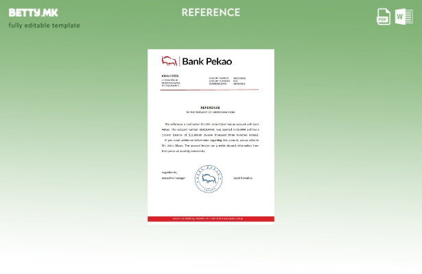 Референтен шаблон за модерен стил Полска банка Пекао