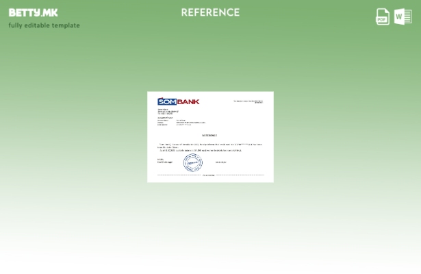 Референтен шаблон за модерен стил Сомалија Сомбан