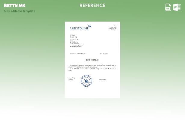 Референтен шаблон за модерен стил Швајцарија Credit Suisse