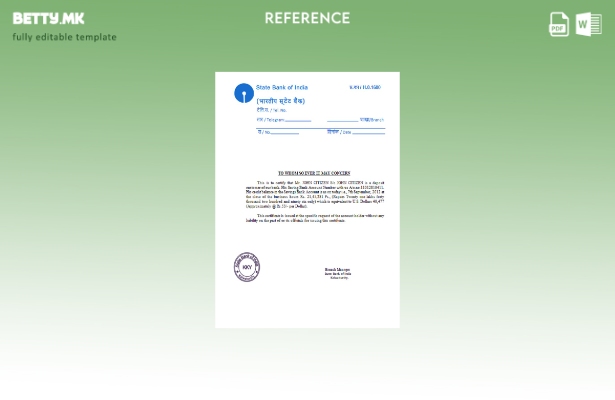 Референтен шаблон за модерен стил индиската државна банка на Индија