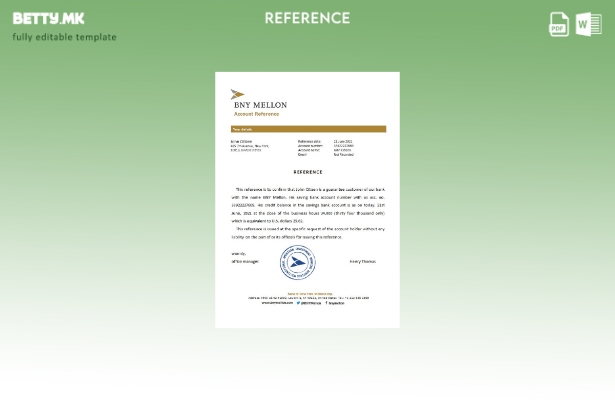 Референтен шаблон за модерен стил USA BNY Mellon