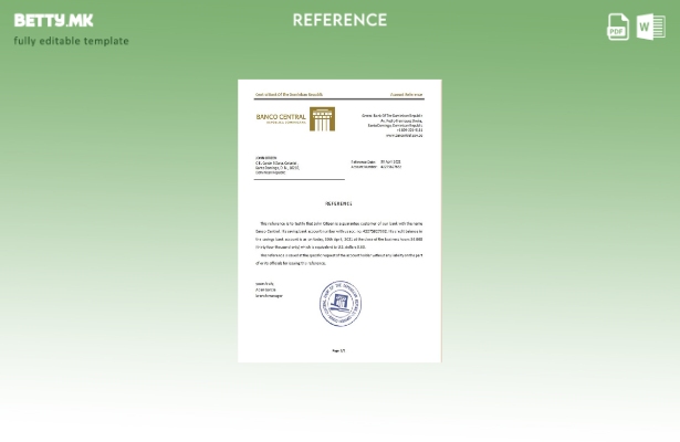 Референтен шаблон на Централната банка на Доминика во модерен стил