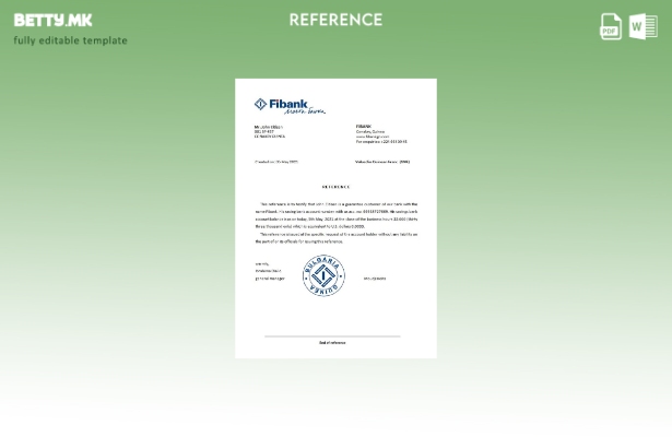 Референтен шаблон на Guinea Fibank во модерен стил