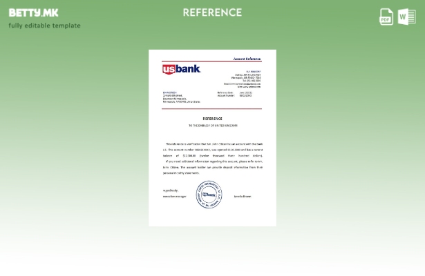 Референтен шаблон на USA Bankcorp во модерен стил