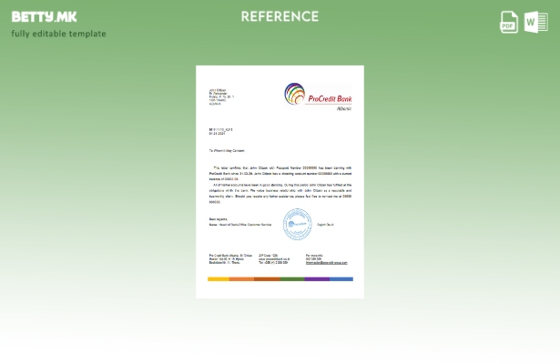 модерен стил Албанија Прокредит референтен шаблон