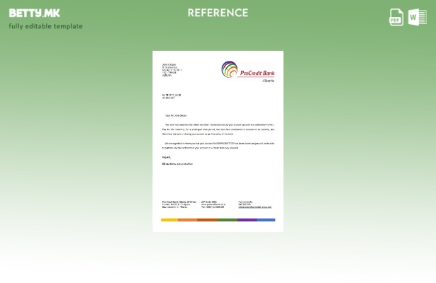 модерен стил Албанија Референтен шаблон за затворање Прокредит