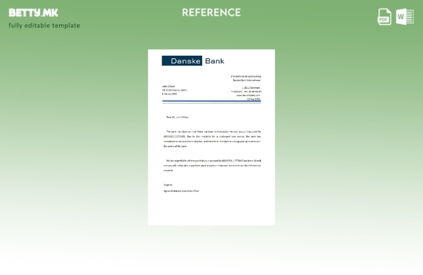 модерен стил Данска Референтен шаблон за затворање Danskebank