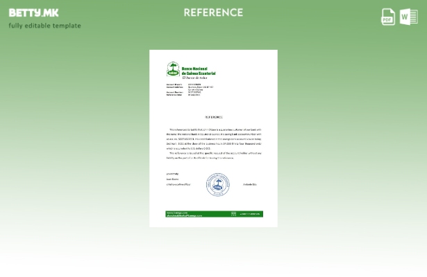 модерен стил Екваторијална Гвинеја Референтен шаблон на Народната банка