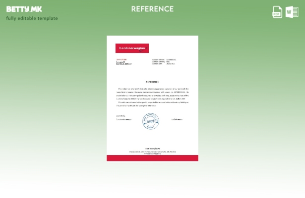 модерен стил Норвешка банка Норвешка референтен шаблон
