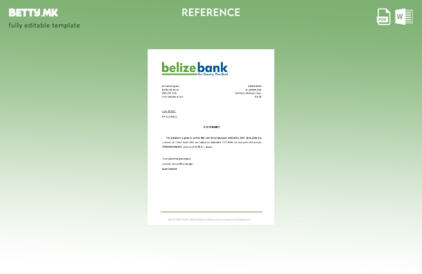 модерен стил референтен шаблон за затворање на Belize Belizebank