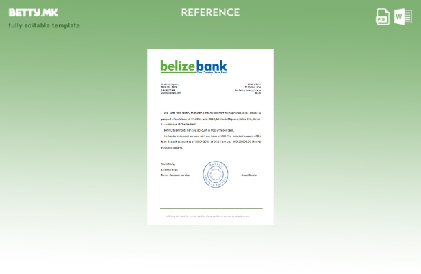 модерен стил референтен шаблон Belize Belizebank