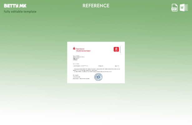 референтен шаблон во модерен стил Германија Sparkasse